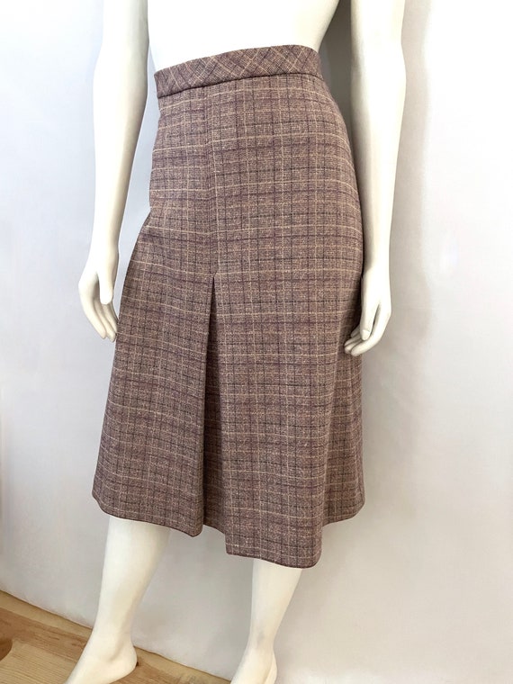 Vintage 70's Jantzen, Purple, Plaid, A Line Skirt… - image 7