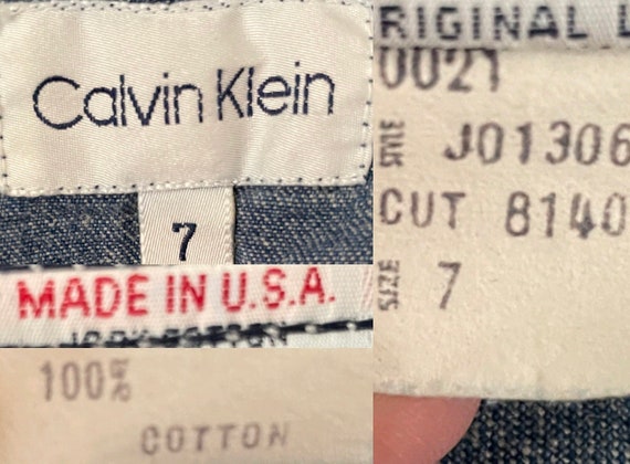 Vintage 80's Calvin Klein USA, Long Sleeve, Denim… - image 5