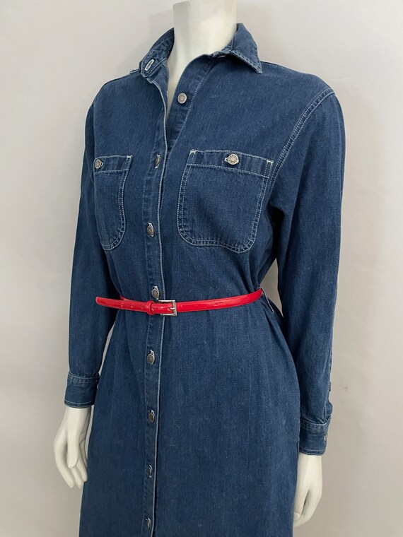 Vintage 80's Calvin Klein USA, Long Sleeve, Denim… - image 7