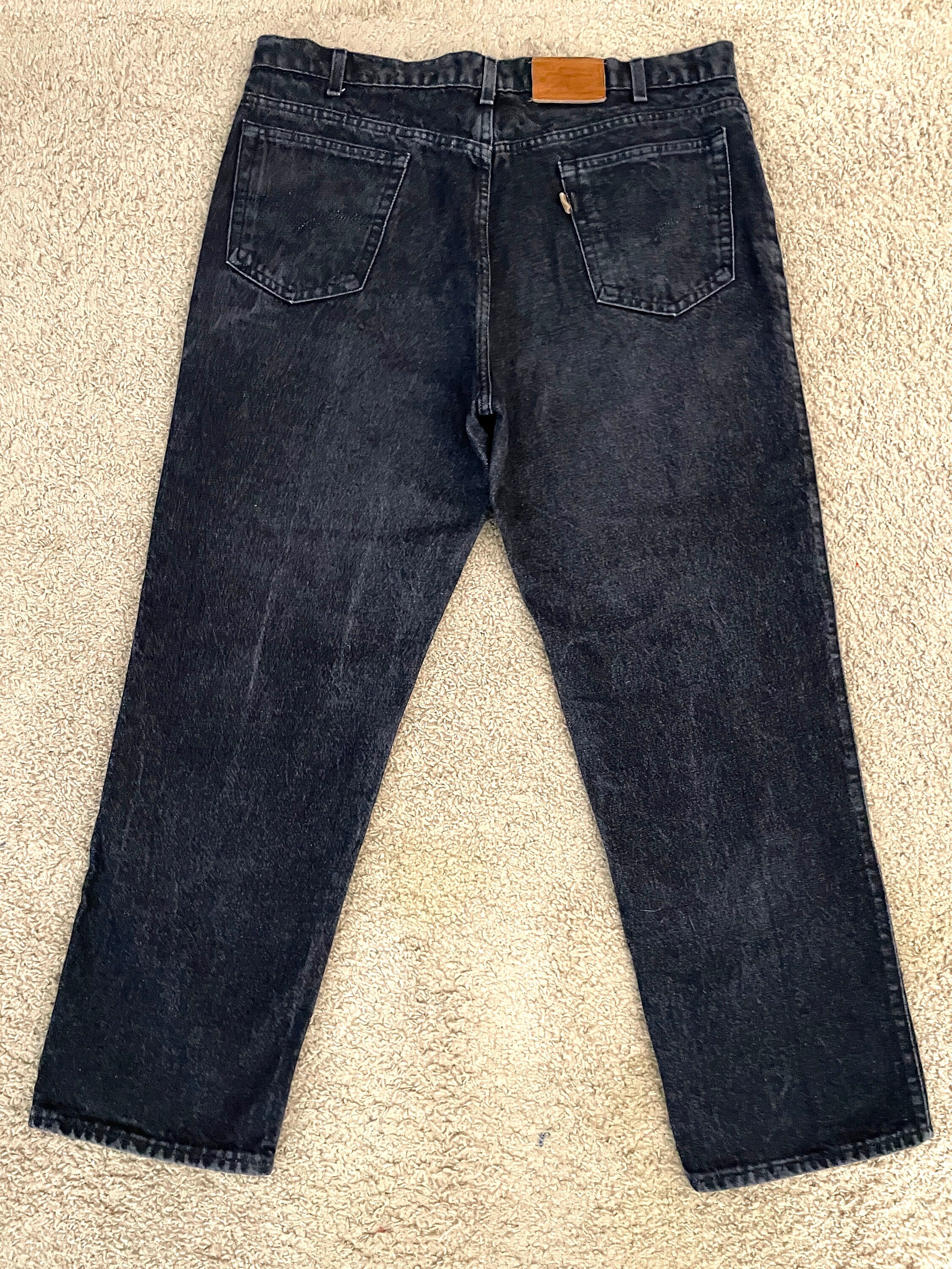 80's Levi's Two Horse Jeans USA, Black, Relaxed Fit, Denim (W38