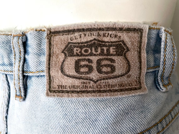 Vintage 90's Route 66, High Waisted, Denim Shorts… - image 7