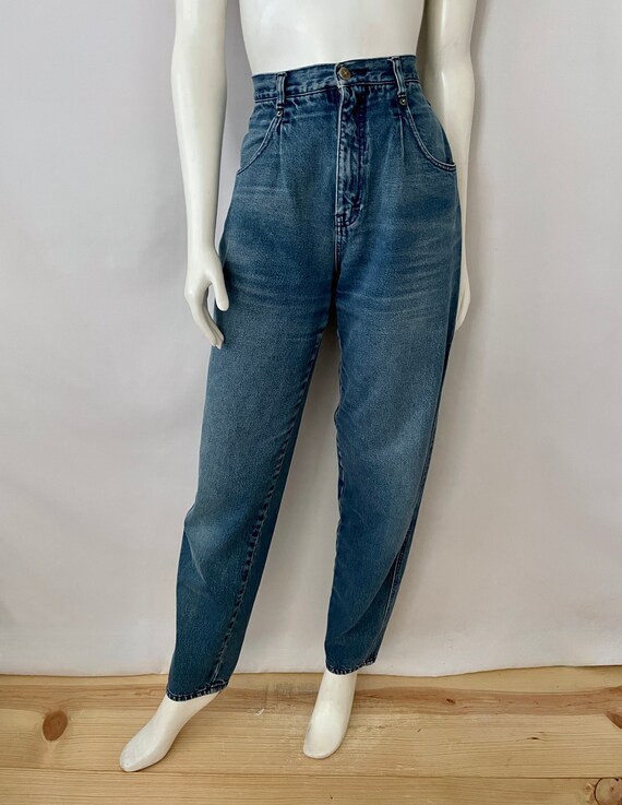 Vintage 80's Brittania Jeans, High Waisted, Taper… - image 4