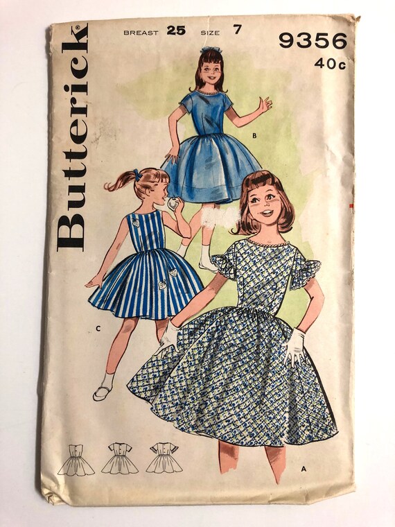 60's fashion party dresses 60's Butterick 9356 Party Dress (7)