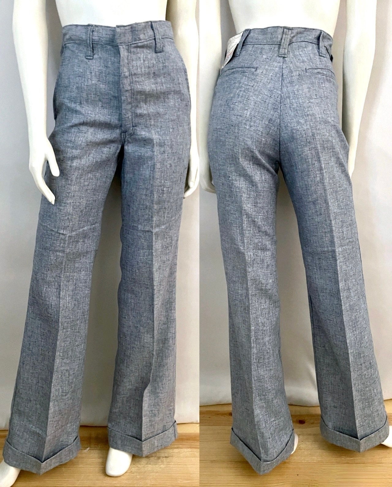Vintage Wool 60s Wide Leg Pants, 70s Business Casual Office Outfit