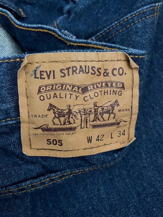 Vintage 70's Levi's 505 Jeans, Straight Leg, Oran… - image 6