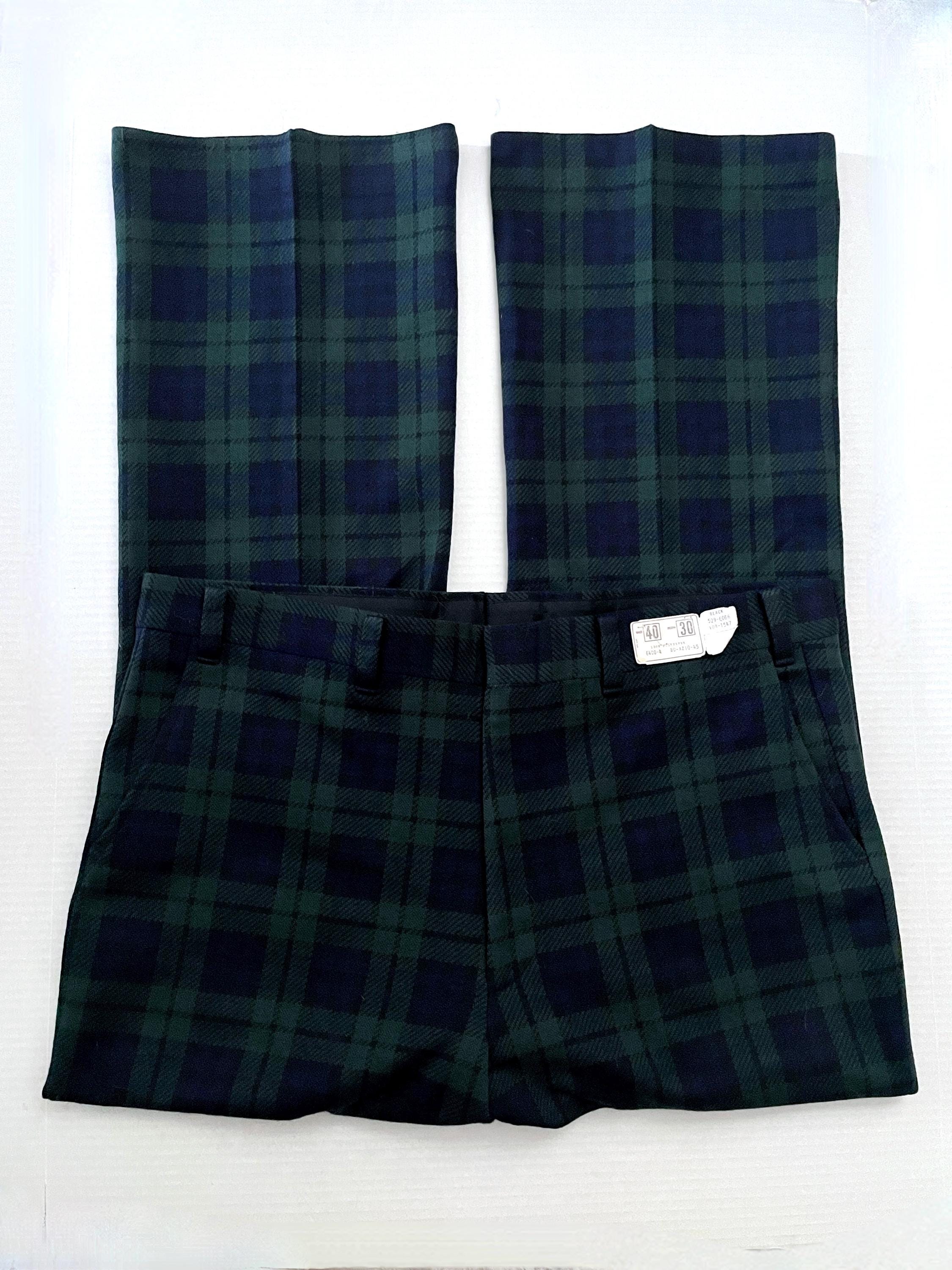 70s Plaid Flare Pants Men - Etsy