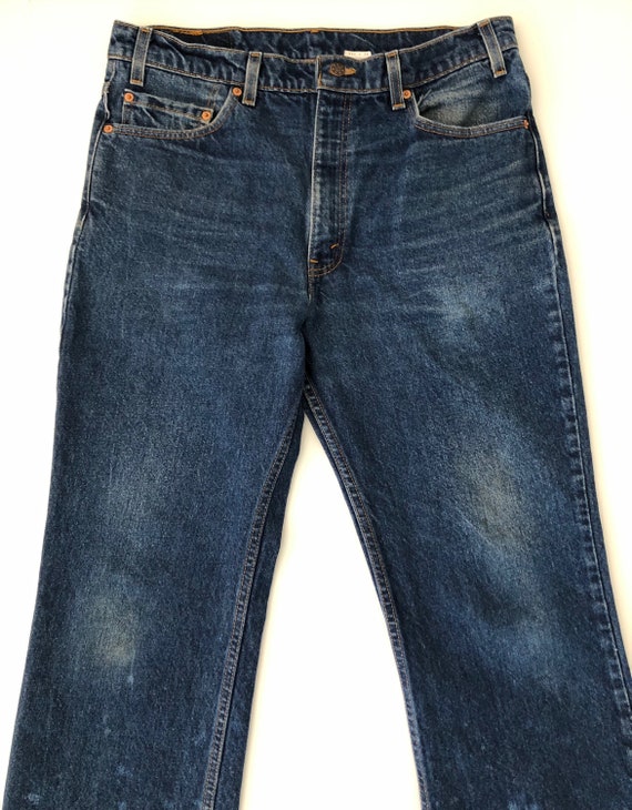 80's Levi's 517 Jeans USA, Dark Wash, Bootcut, Denim (W34) - Etsy