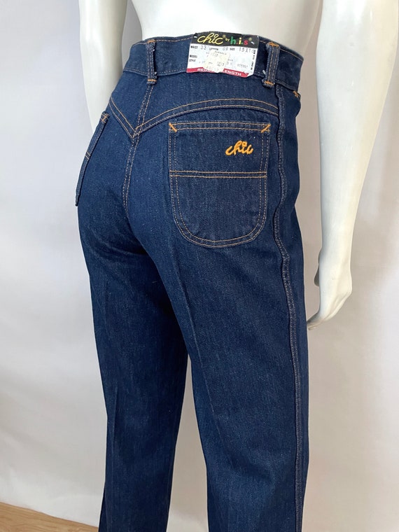 Vintage 80's Deadstock Chic Jeans High Waisted De… - image 10