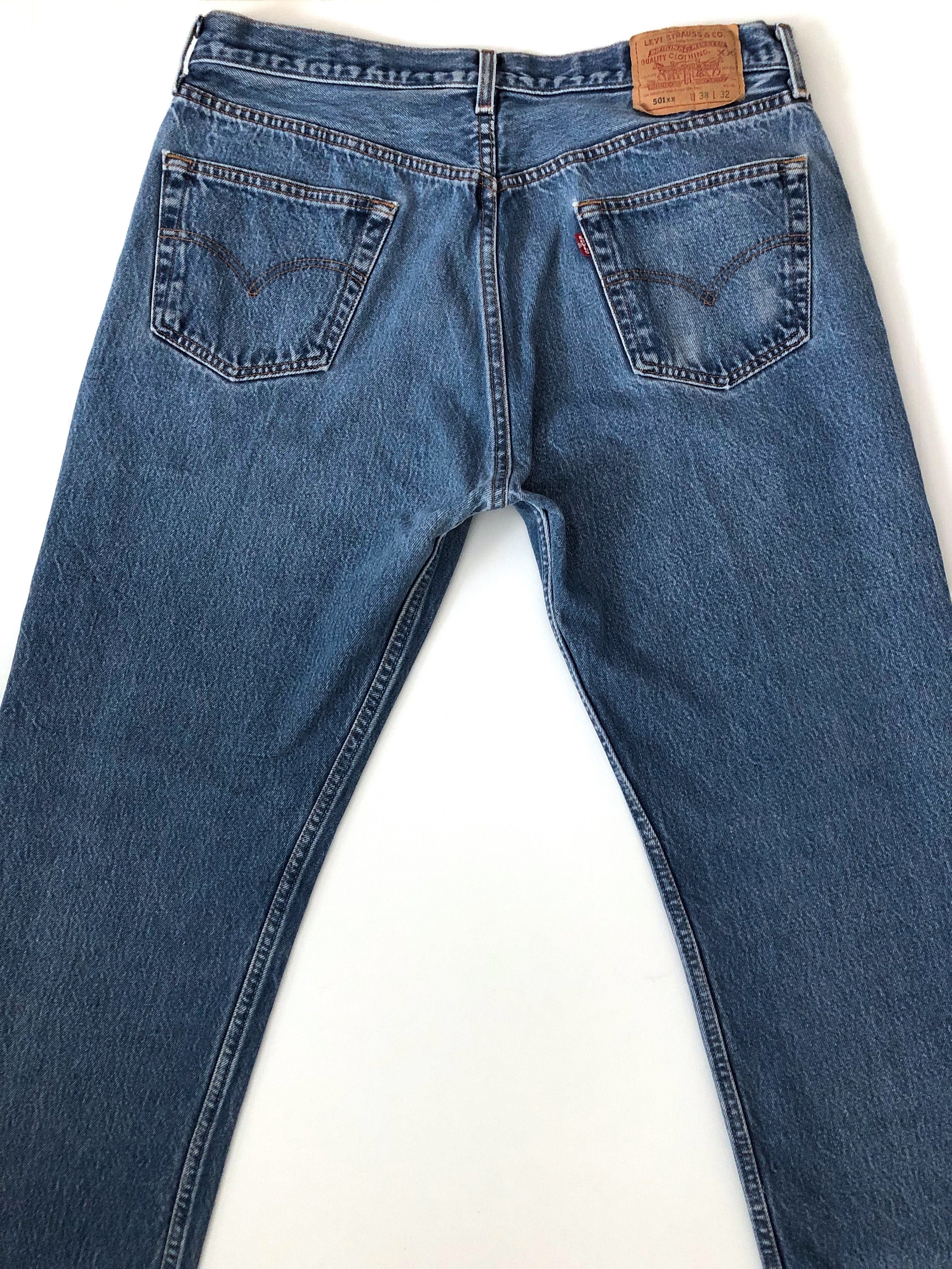 Vintage 90's Levi's 501XX, Blue Jeans, Red Tab, Short, Denim