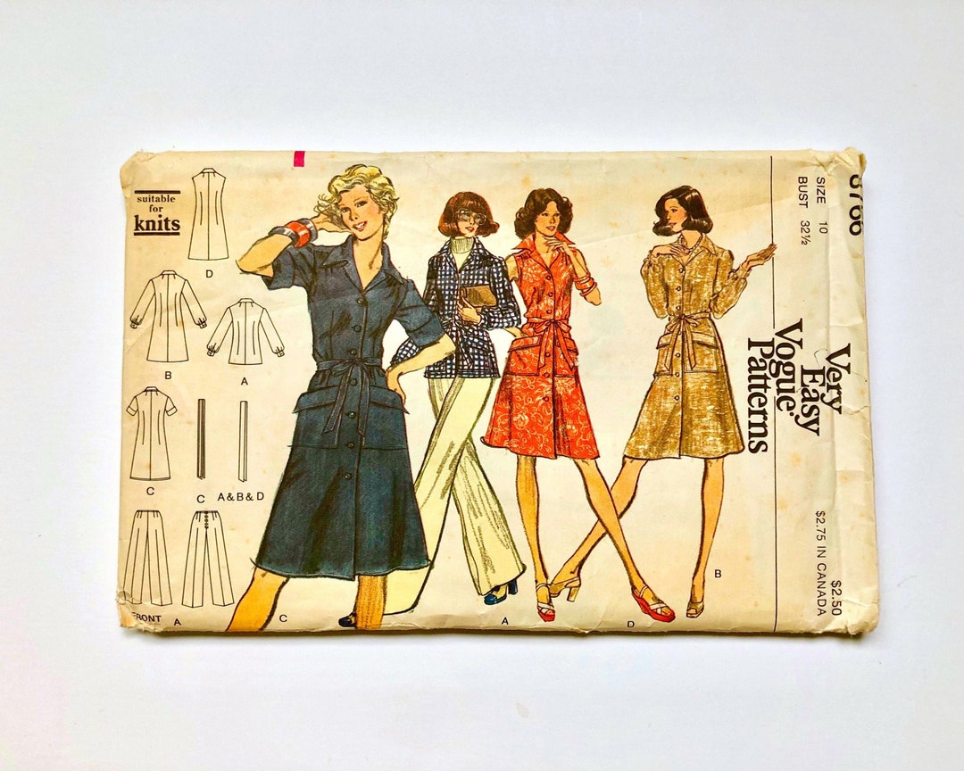 70's Vogue 8766, Dress, Tunic, Pants S - Etsy 70's Vogue 8766, Dress, Tunic, Pants S - Etsy