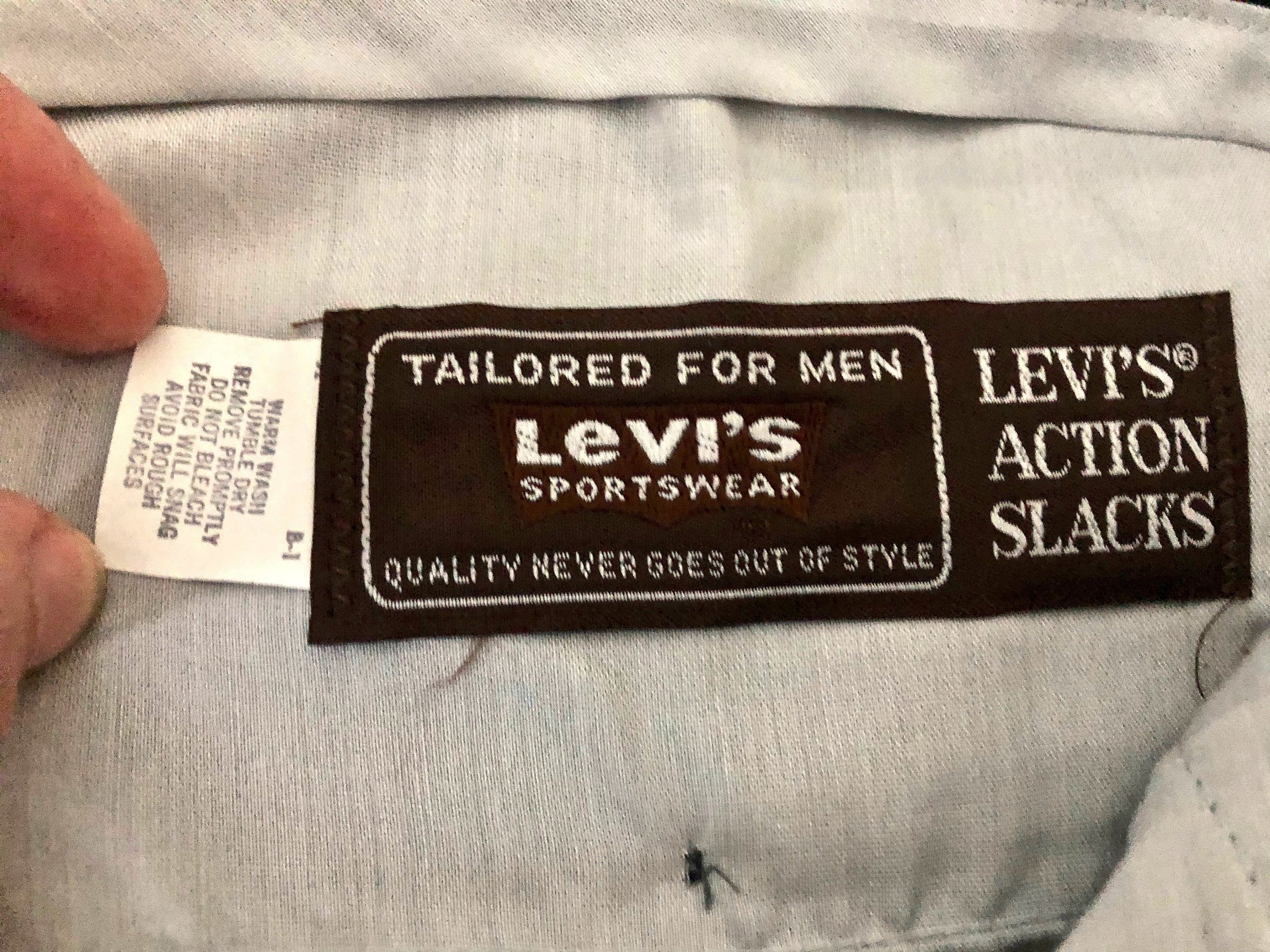 Vintage Men's 80's Levi's Action Slacks Navy | Etsy