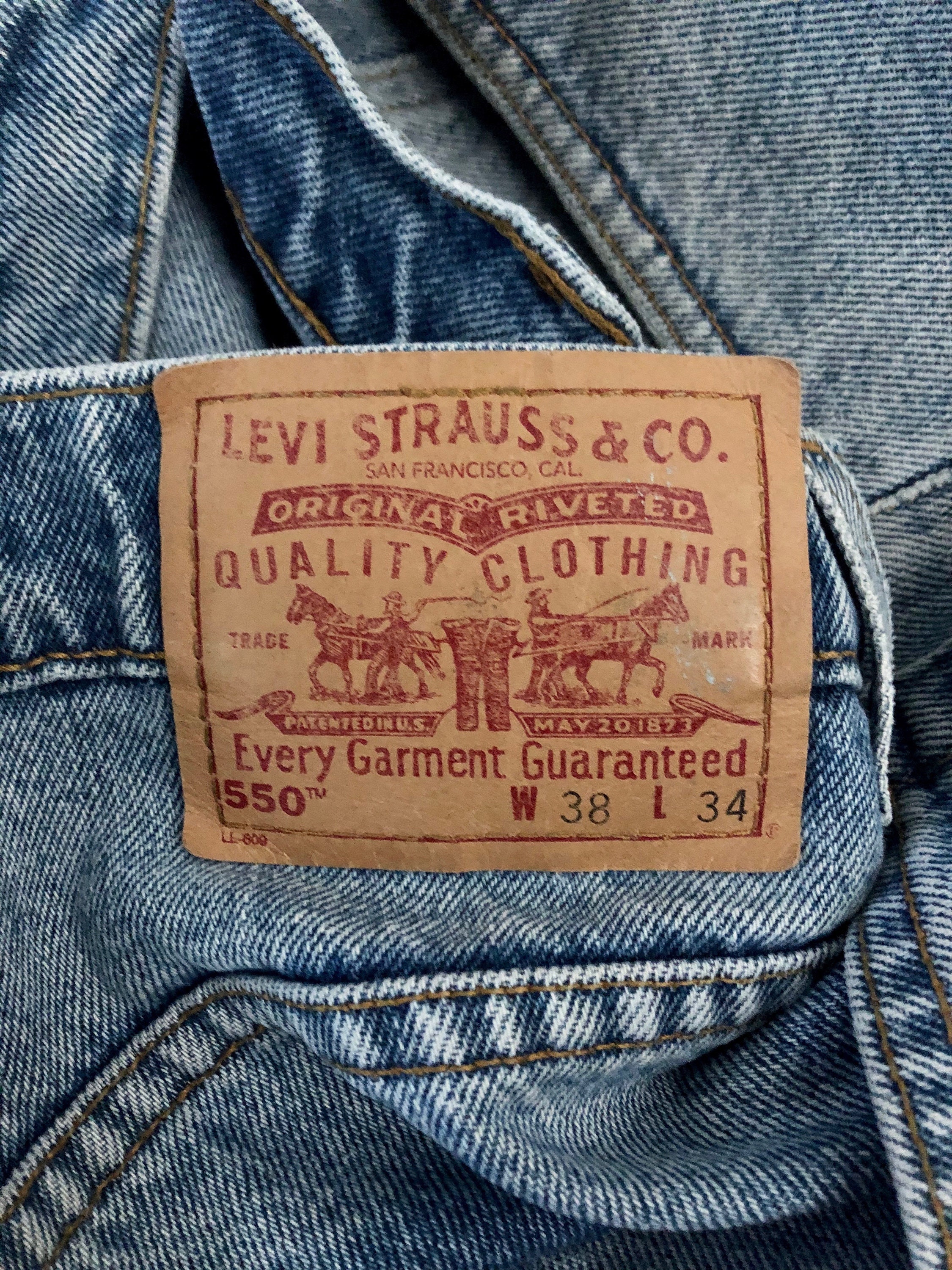 ヒ*チ様 90's Levi‘s550SALFABLACK デッドストックW36 古着 90-00s Levi's 550 サルファ ブラック デニム パンツ