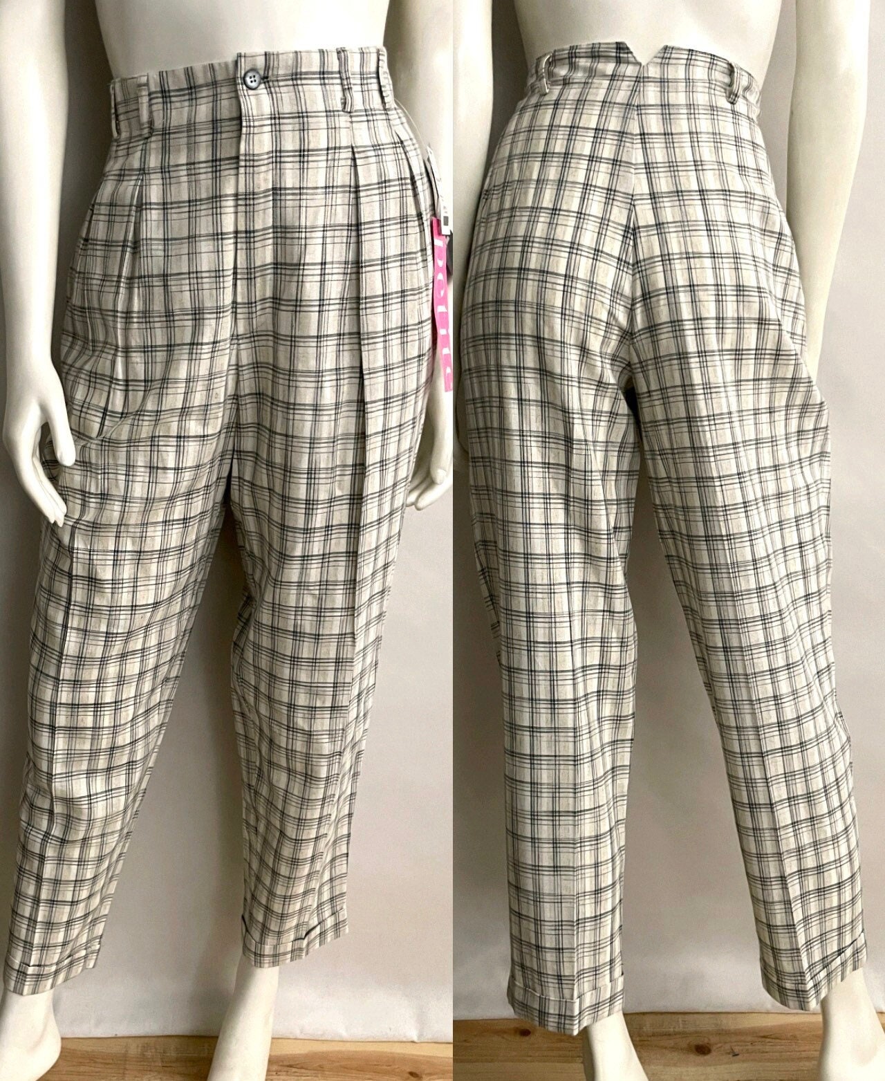 Vintage Plaid Pants - Etsy