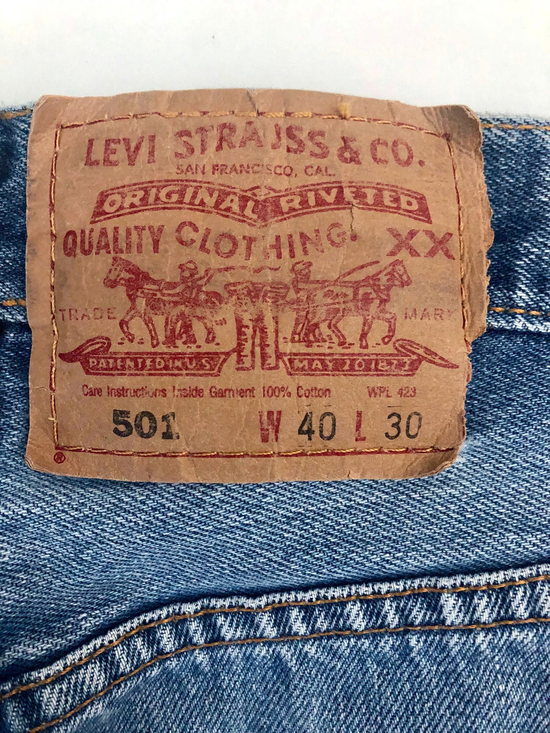 Vintage 90's Levi's 501 Jeans Distressed Red Tab - Etsy