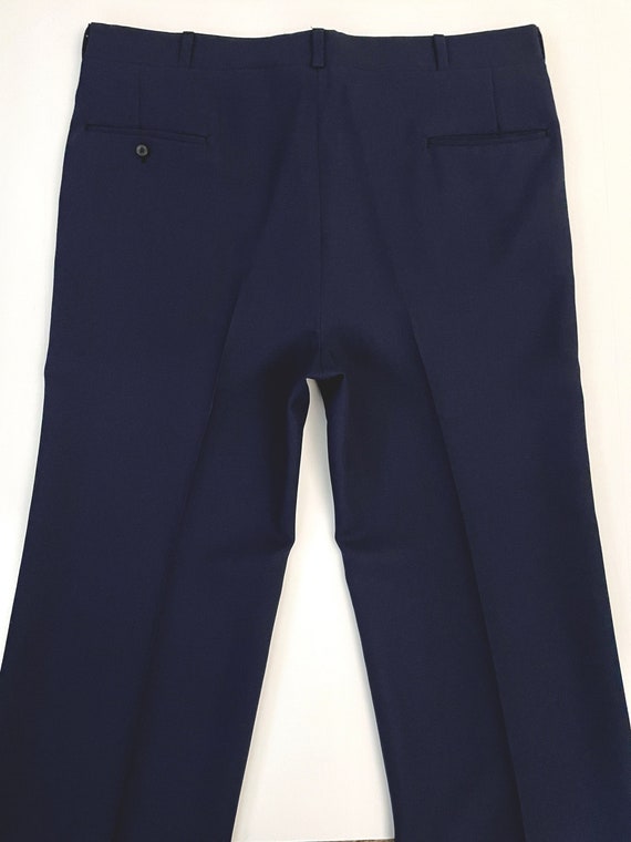 Vintage 80's Haggar Pants, Polyester, Navy Blue, … - image 5