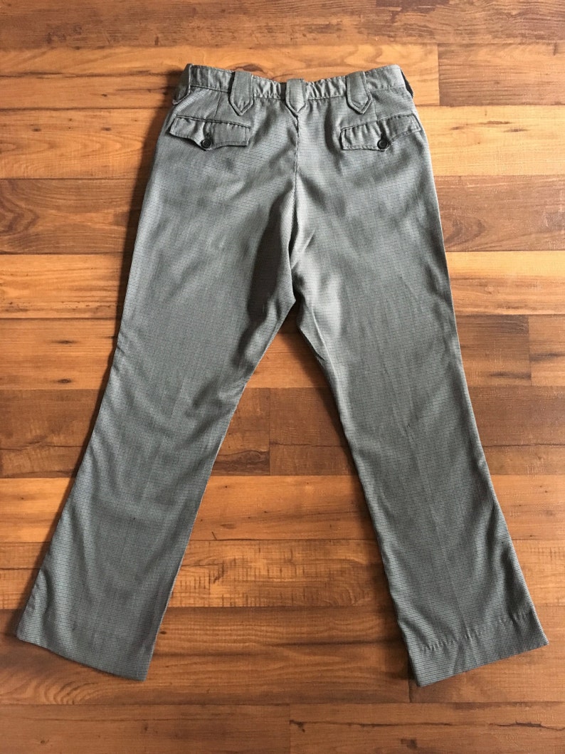 Vintage Men/'s 70/'s Niver Western Wear Houndstooth Pants W33 Straight Leg
