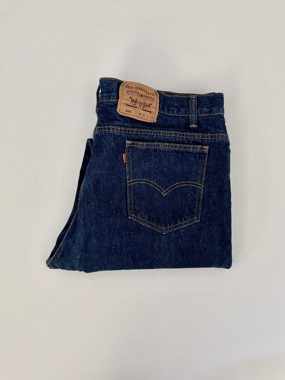 Vintage 70's Levi's 505 Jeans, Straight Leg, Oran… - image 1