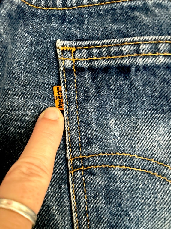 80's Levi's 646 Jeans, Bell Bottom, Orange Tab, D… - image 8