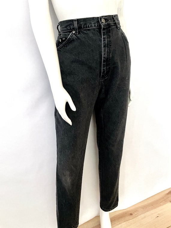 Vintage 90's Lee Jeans USA, High Waisted, Black, … - image 2