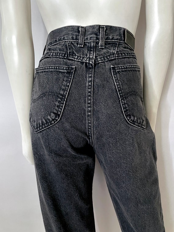Vintage 90's Lee Jeans USA, High Waisted, Black, … - image 10