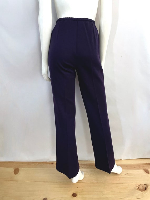 Vintage 70's Purple, High Waisted, Bell Bottom Pa… - image 7
