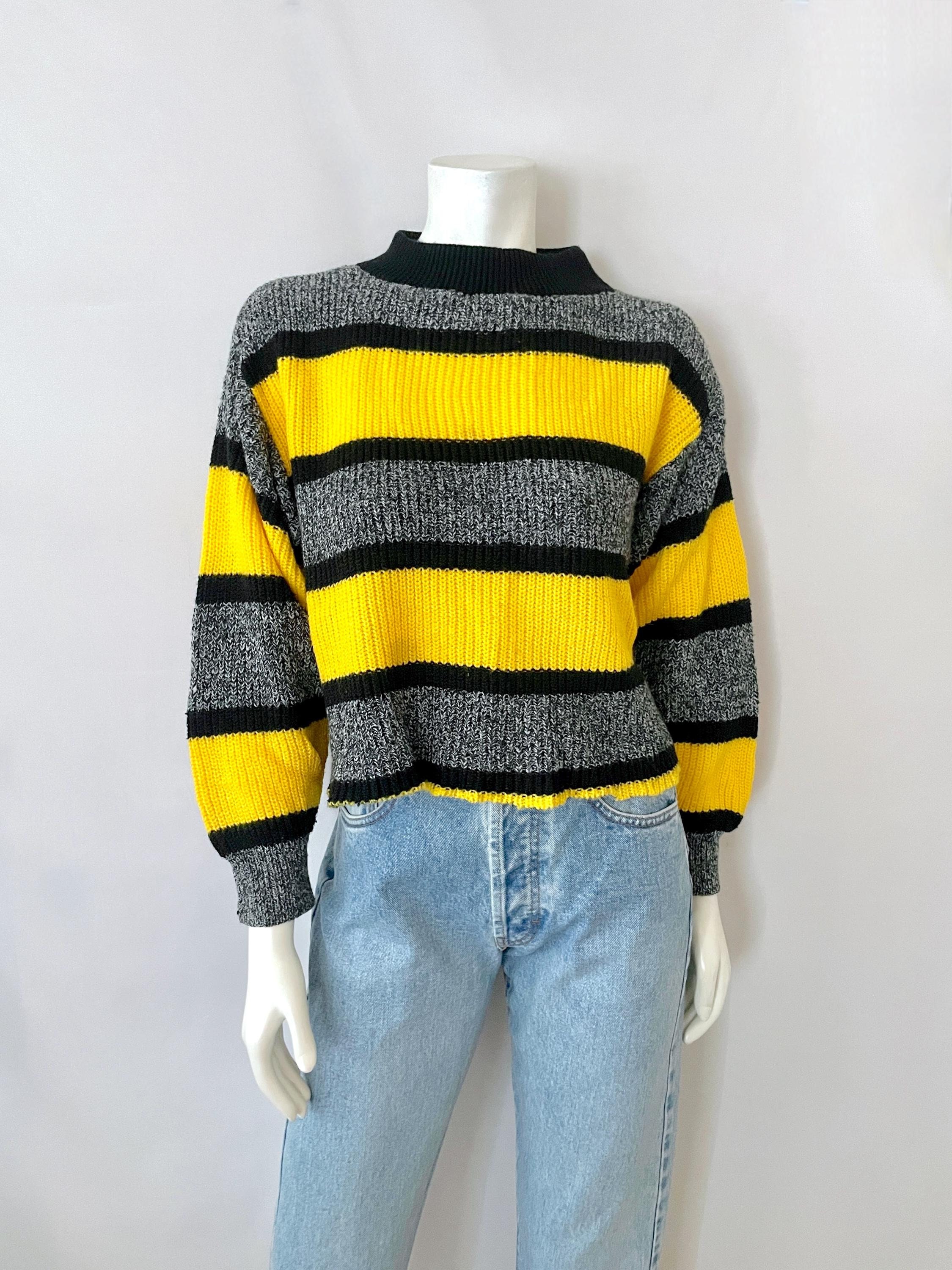 Green and Yellow Striped Sweatshirt UK
