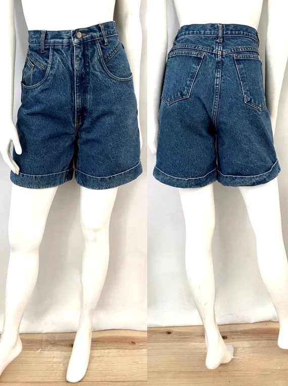 Vintage 90's Bill Blass, High Waisted, Denim Short