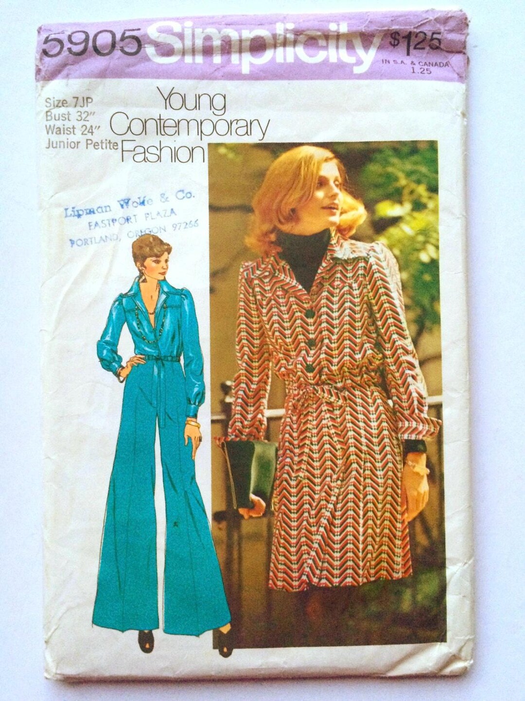ミニノンページ 70's Partially Uncut Simplicity 5905, Shirt-jacket, Short Skirt