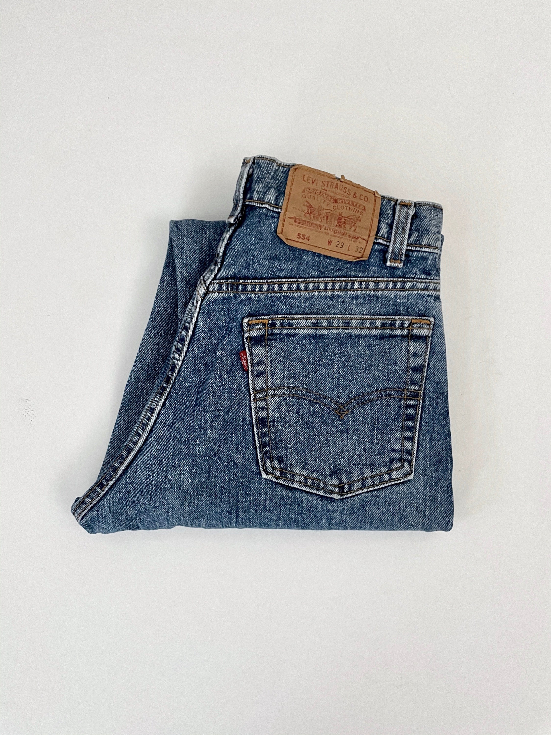 Vintage 80's Levi's 554 Jeans USA Relaxed Fit Denim - Etsy