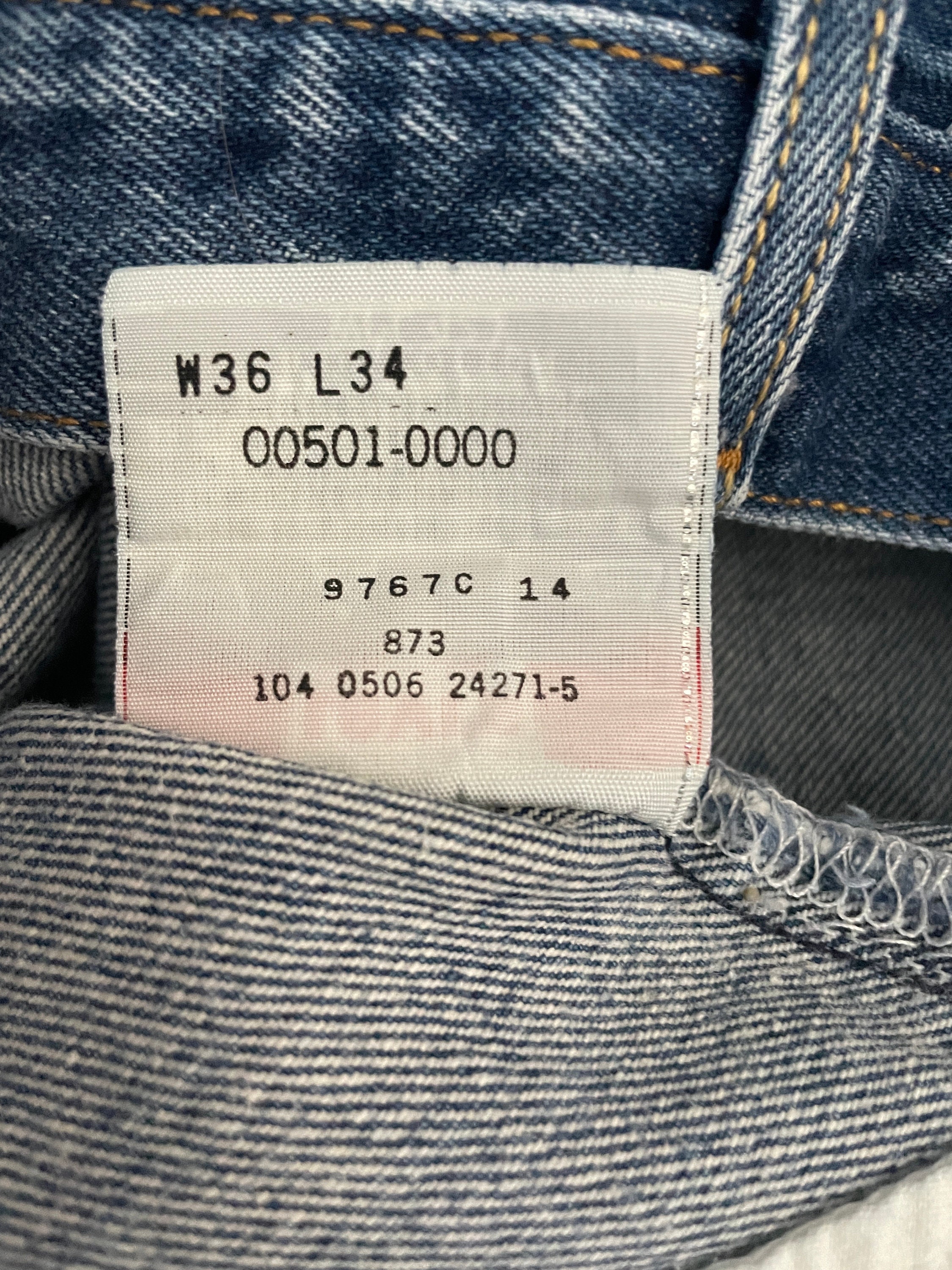 Y2K Levi's 501XX, Jeans, Blue, Red Tab, Long, Denim (W34) - Etsy