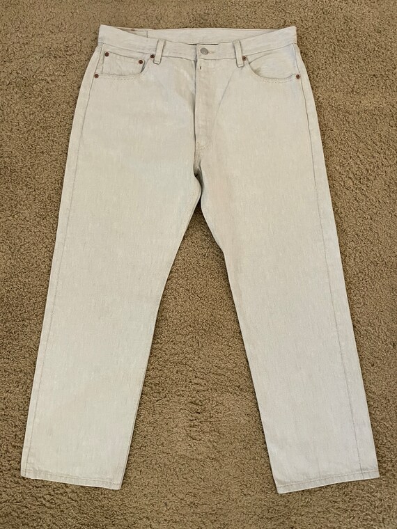 Vintage 00's Levi's 501, Jeans, Gray, Red Tab, De… - image 3