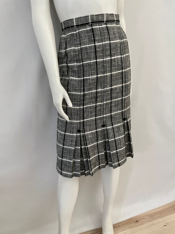Plaid pencil skirt clearance grey