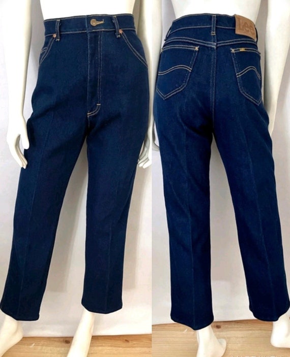 Vintage 80's Lee Riders, Jeans, High Waisted, Dar… - image 1