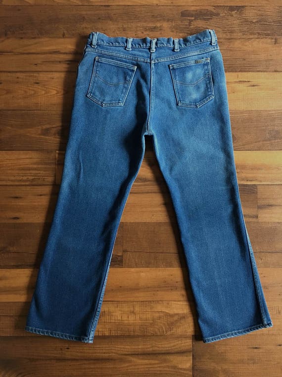 Vintage 70's Sears Jeans, Straight Leg, Dark Wash… - image 4