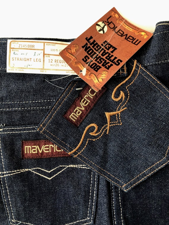 70's Deadstock Maverick Straight Leg Denim (12 Sl… - image 4