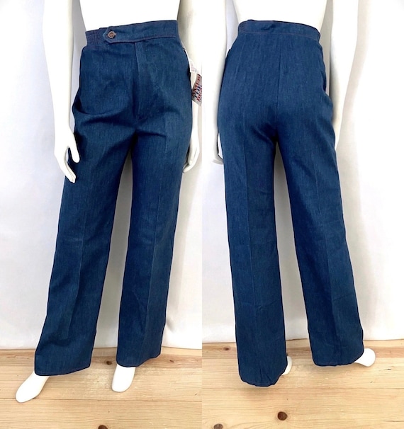 Vintage 70's Deadstock, Wide, Straight Leg Jeans … - image 1