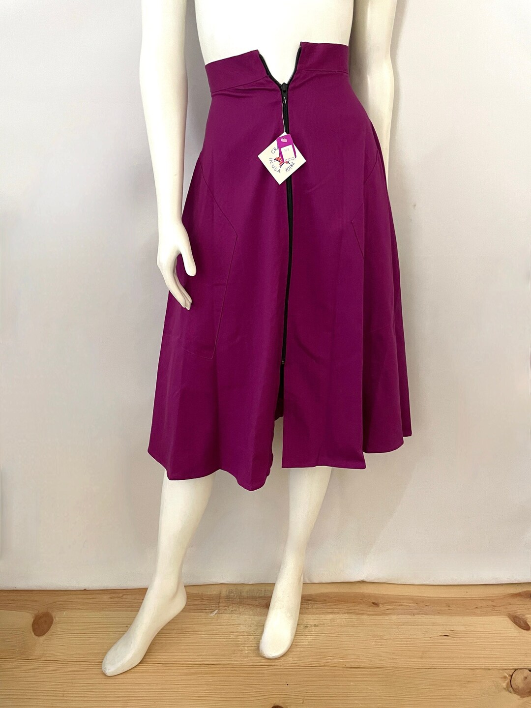 Purple Long Velvet Skirt, Swing Velvet Skirt, High Waisted