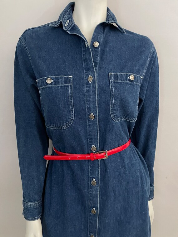 Vintage 80's Calvin Klein USA, Long Sleeve, Denim… - image 4