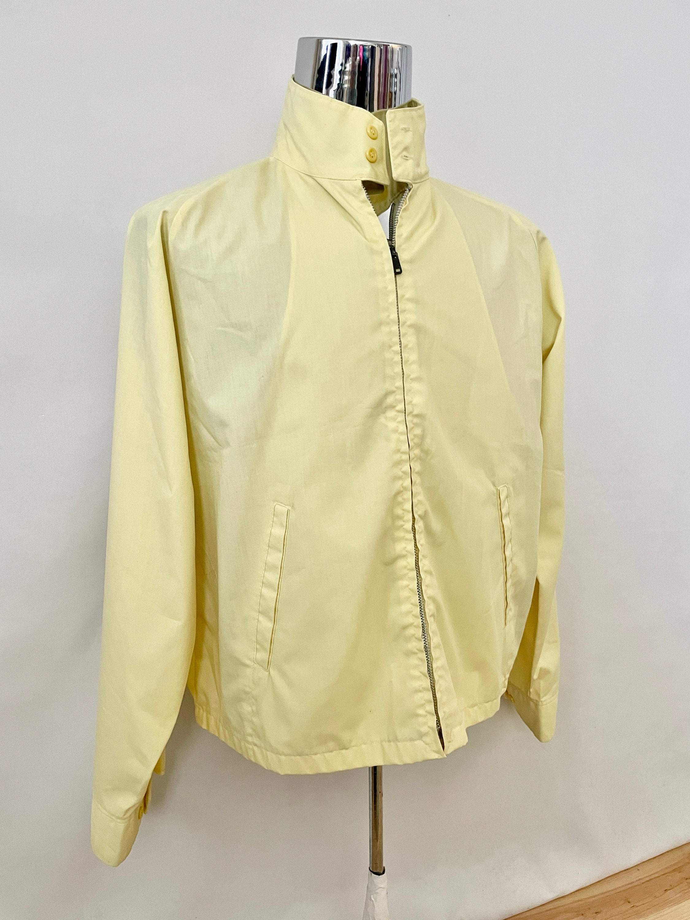 Vintage 60 s Harrington Jacket Pastel Yellow by John Blair L Etsy