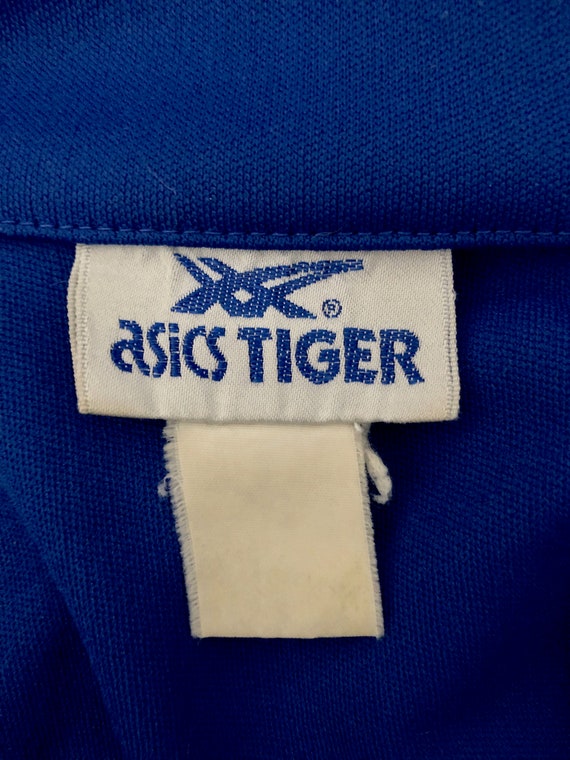 Vintage 80's Asics, Blue, Zip Up, Track Jacket (S) - image 4