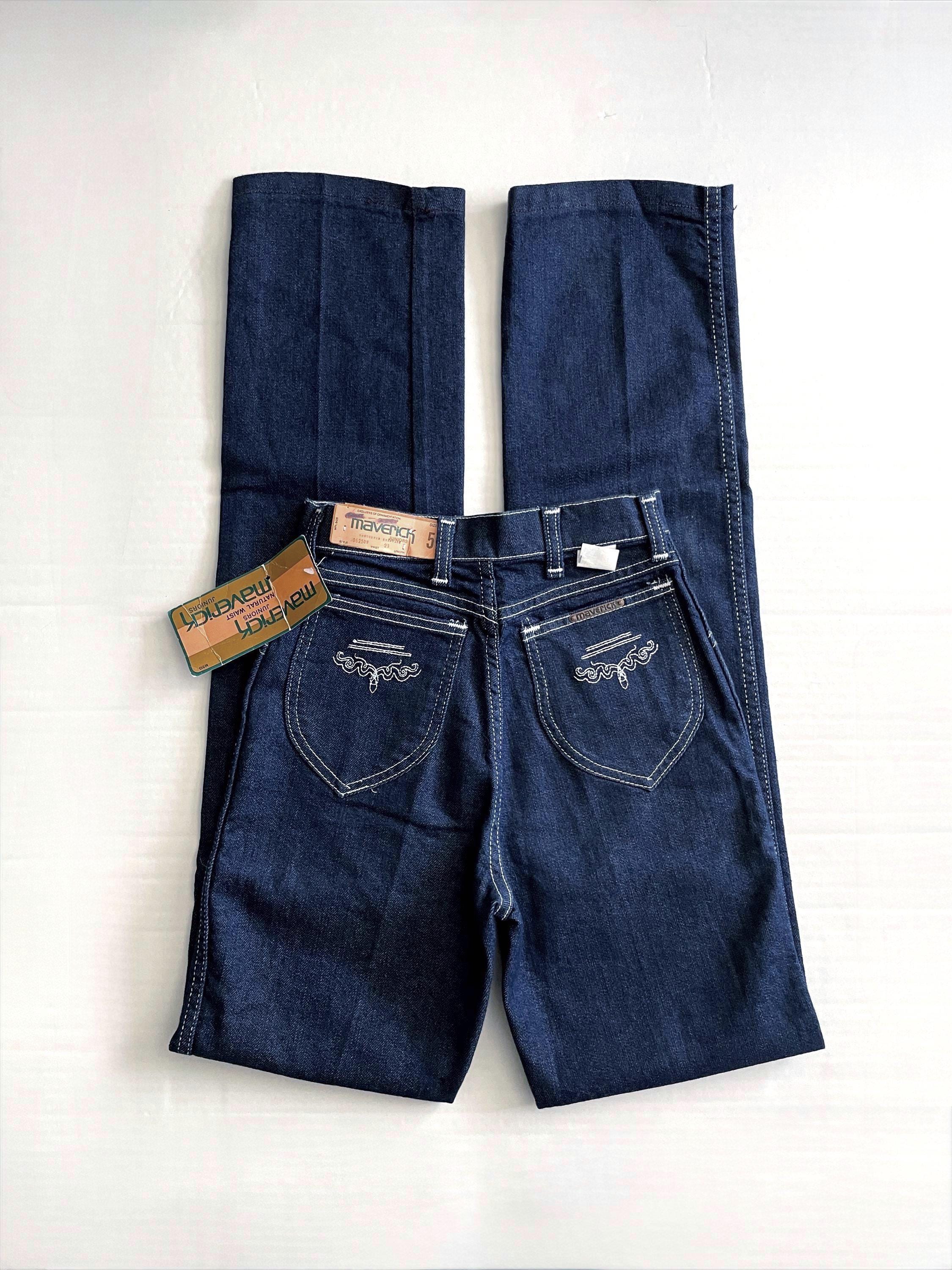 70's Deadstock, Maverick Jeans, High Waisted, Stright Leg (size 00