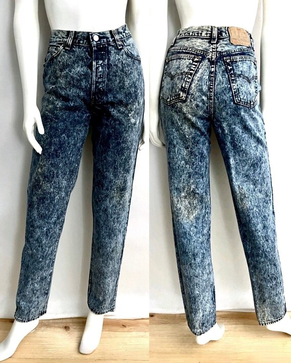 Vintage 90's Acid Wash Levi's 501 Jeans USA - Etsy