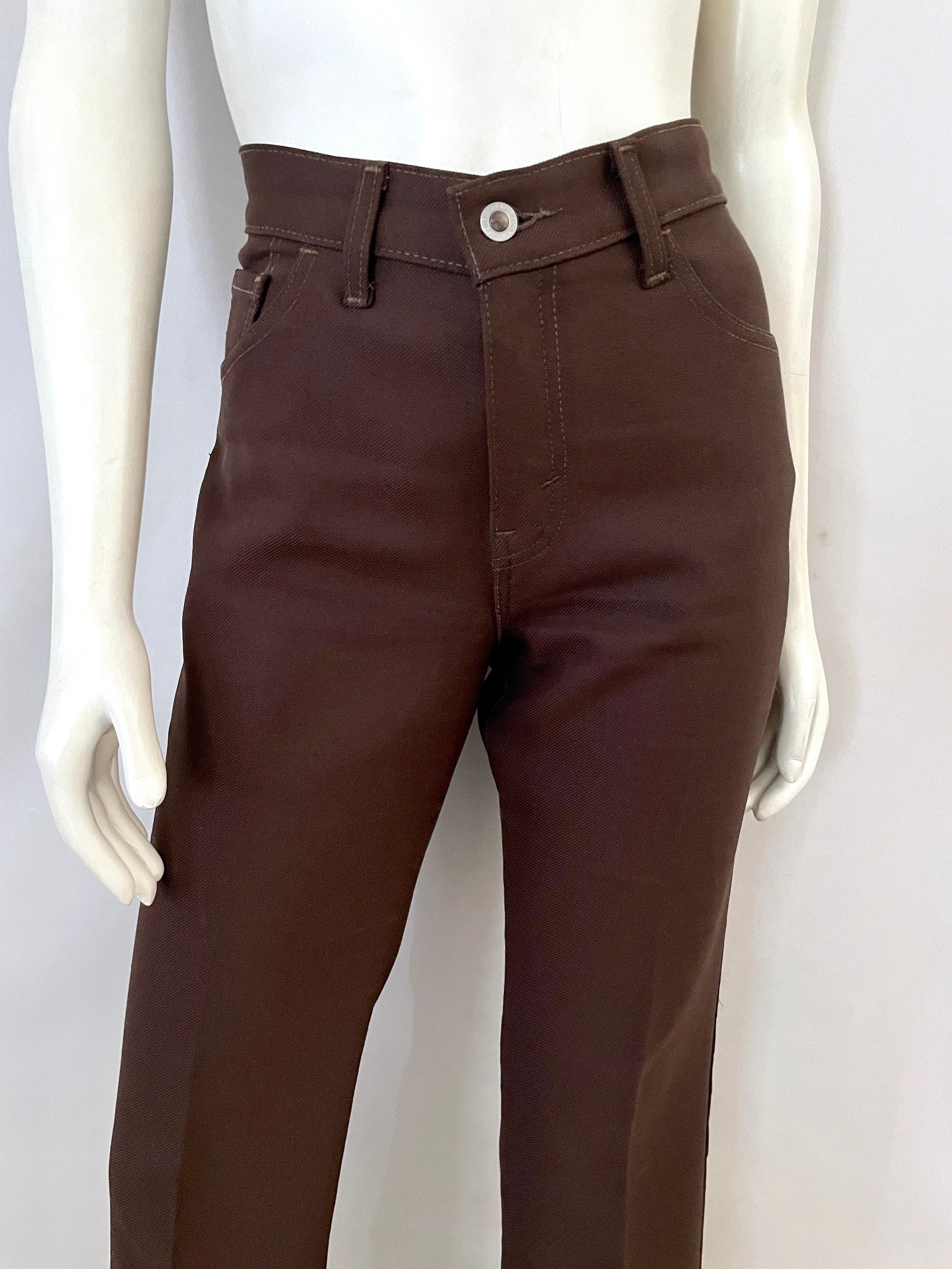 90's Levi's Silvertab USA, Brown, Polyester, Flare Pant (size 10