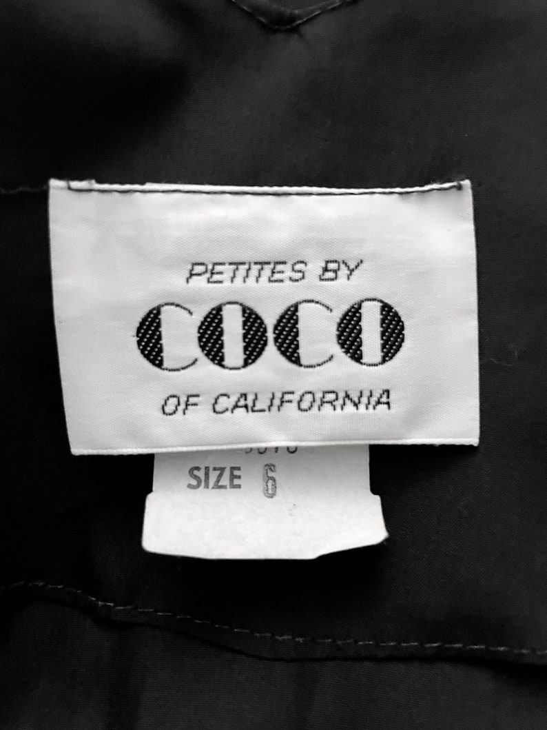 Peplum Dress Sleeveless Black M Vintage Women/'s 80/'s Coco