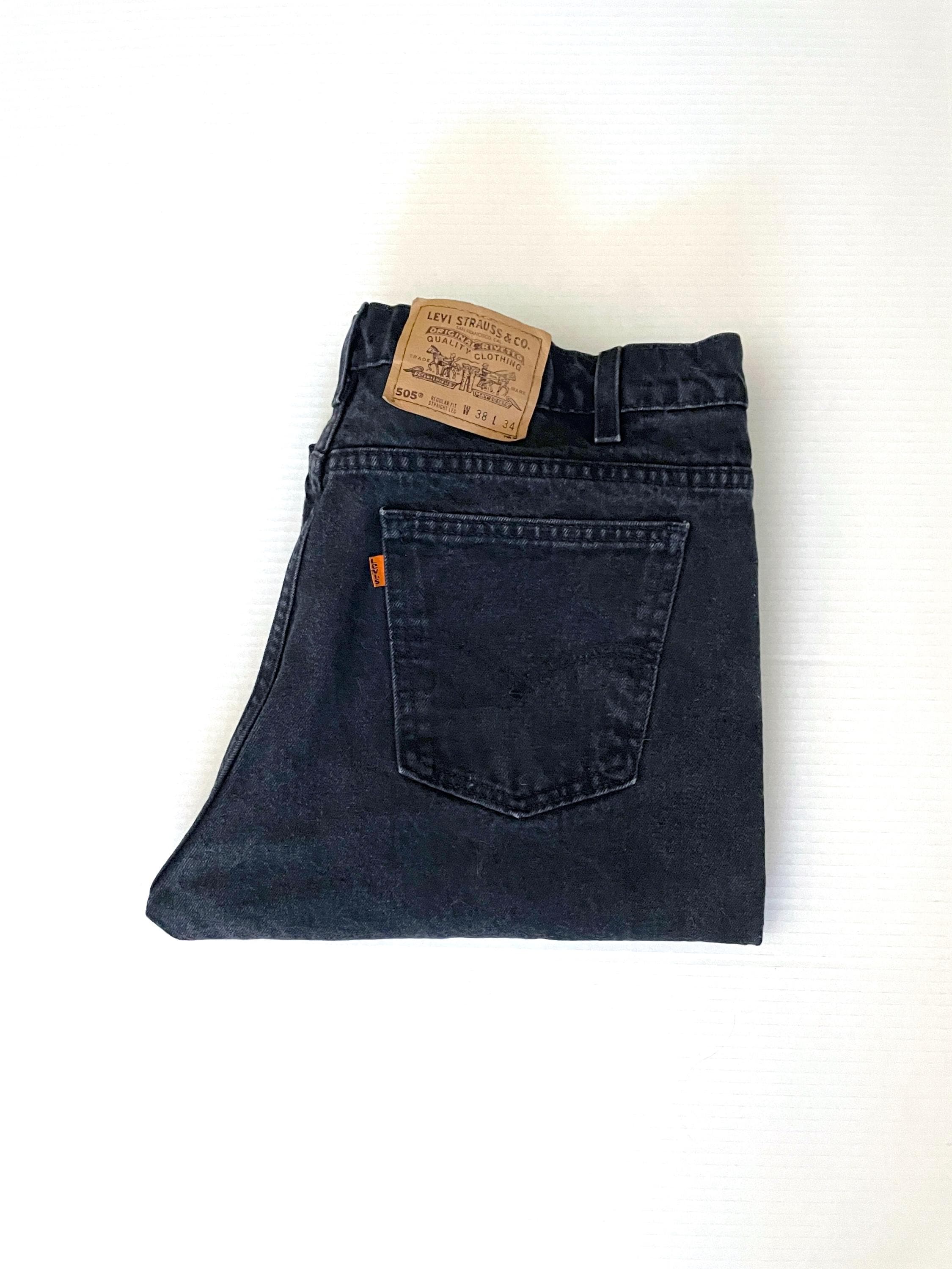 90's Levi's 505 Jeans USA, Straight Leg, Orange Tab, Long (W36) - Etsy