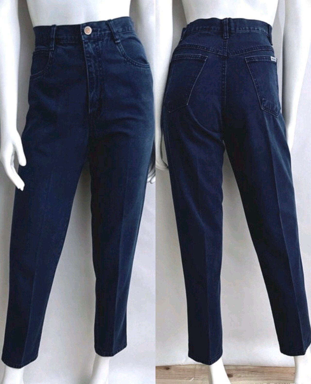Vintage 90's Bill Blass Navy Blue High 