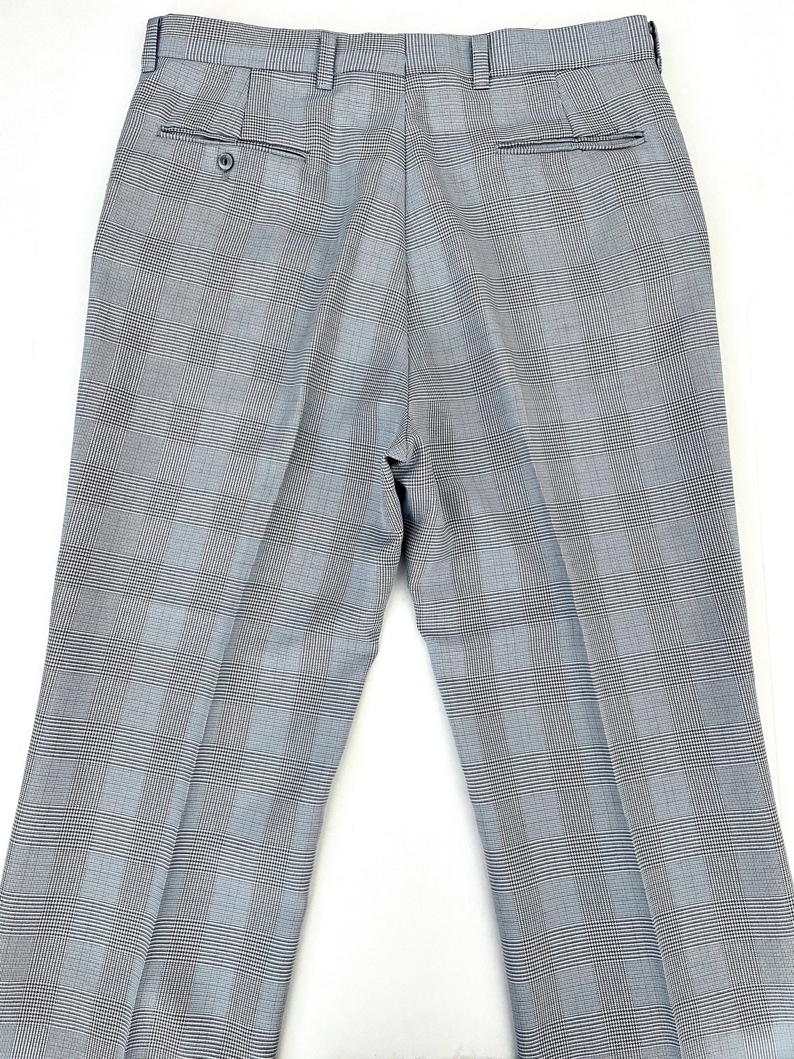 Vintage Men's 70's Blue-Gray Checkered Golf Pants by | Etsy