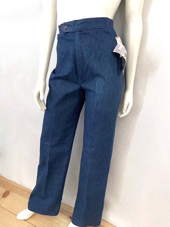 Vintage 70's Deadstock, Wide, Straight Leg Jeans … - image 7