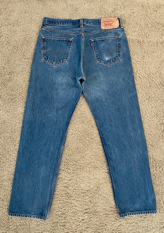 Y2K Levi's 501XX, Jeans, Blue, Red Tab, Long, Denim (W34) - Etsy