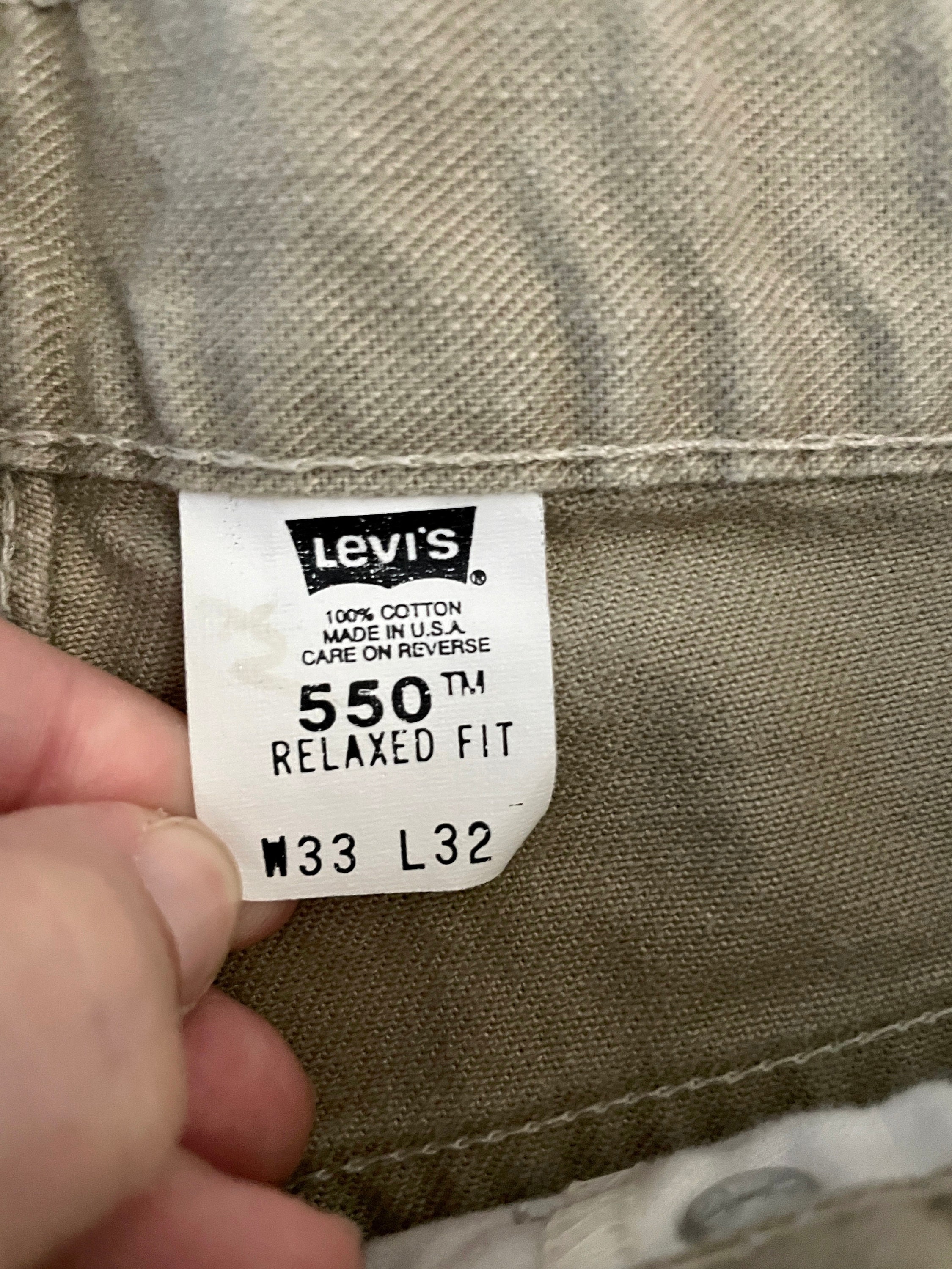Vintage 90's Levi's 550 USA Jeans, Tan, Tapered Leg (W32) - Etsy
